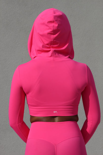 Aurora Rose Crop Hoodie